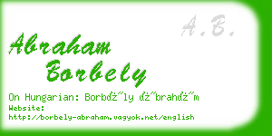 abraham borbely business card